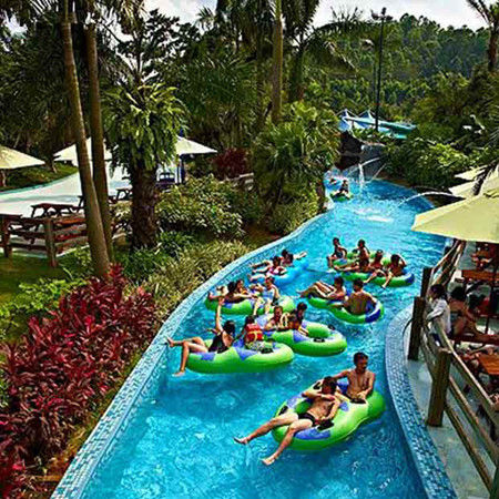 100-1000m de comprimento Parque aquático rio preguiçoso para 1-2 pessoas por jangada
