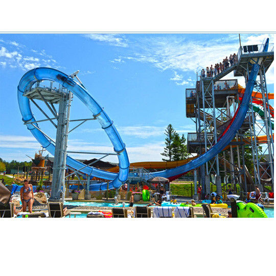 Deslizamento de água colorido de Aqua Loop Passeio emocionante com cabine Adrenalina Tobogan