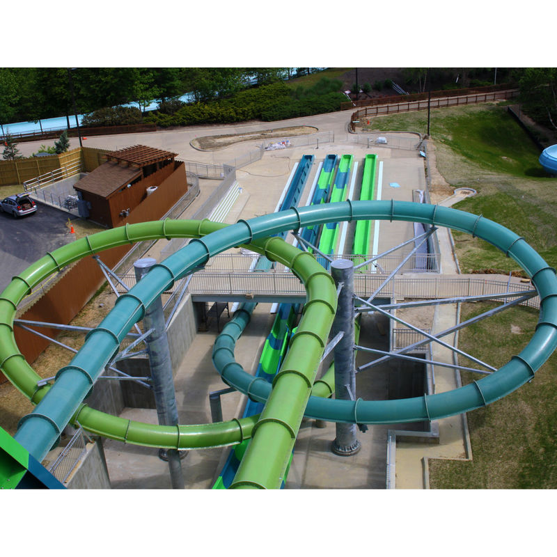 Deslizamento de água colorido de Aqua Loop Passeio emocionante com cabine Adrenalina Tobogan