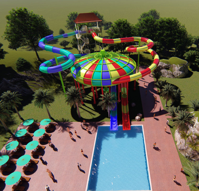 Perdidos no Espaço Slide de Água de Arco Com Lista Grande Tobogan Para Parque Aquático
