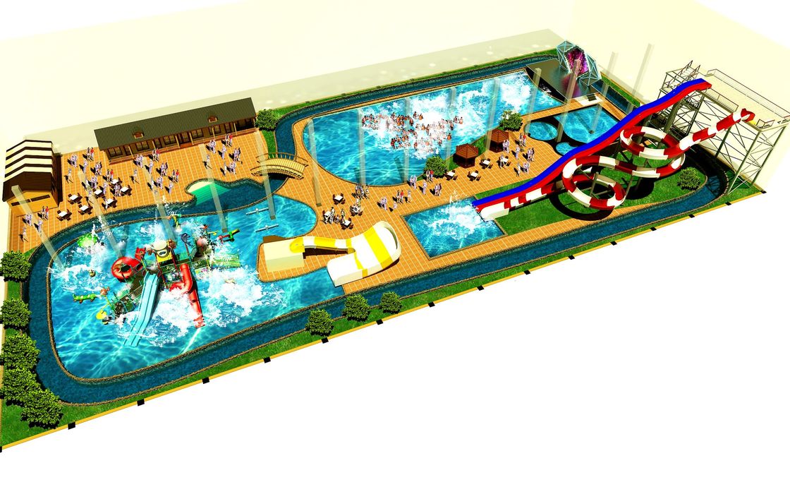 Design de parque aquático personalizado para todas as idades 500 pessoas Capacidade de manutenção Solução amigável