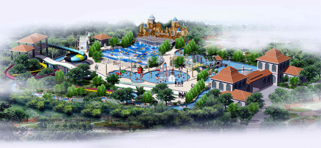 Design de parque aquático personalizado para todas as idades 500 pessoas Capacidade de manutenção Solução amigável