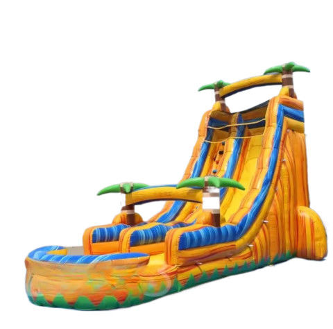 Slides de água infláveis para o exterior Slides de água infláveis para o parque de diversões Slides de água infláveis de PVC
